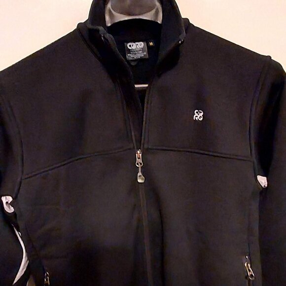 Core Concepts Men Black Zip Up Jacket Long Sleeve logo's Zip up Pockets - Picture 1 of 9